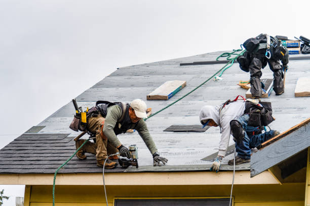 Professional Roof Replacement technician working in Monroe Township, NJ